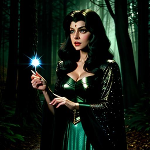 Deanna Troi as Fearful Forest Sorceress