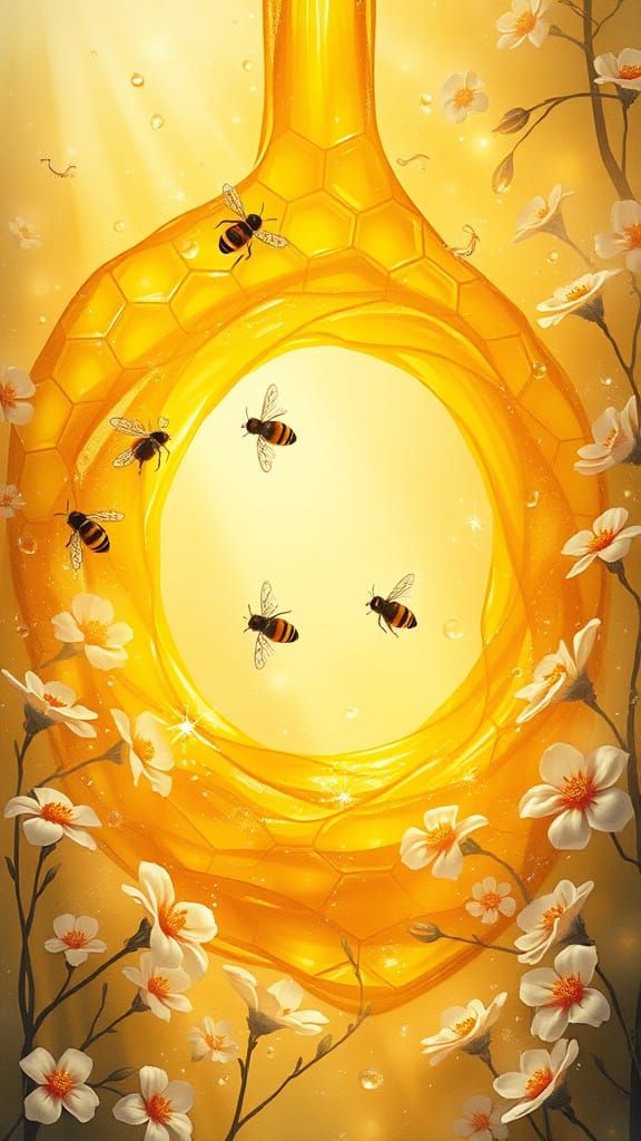 A mesmerizing ring of flowing honey creates an enchanted gat...