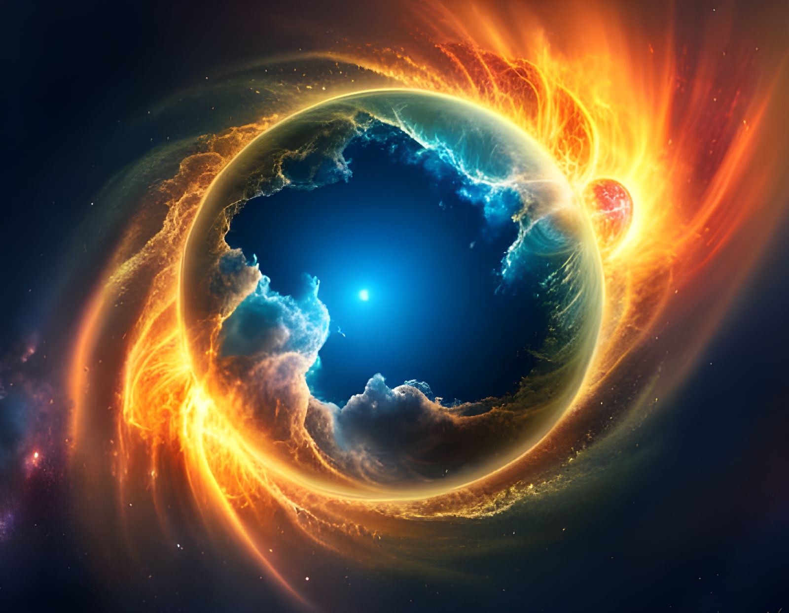 Eye of Horus Nebula in Hyperrealistic Style