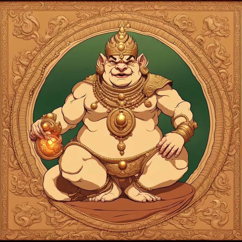 Kubera, God of Wealth: Dark Fantasy Concept Art