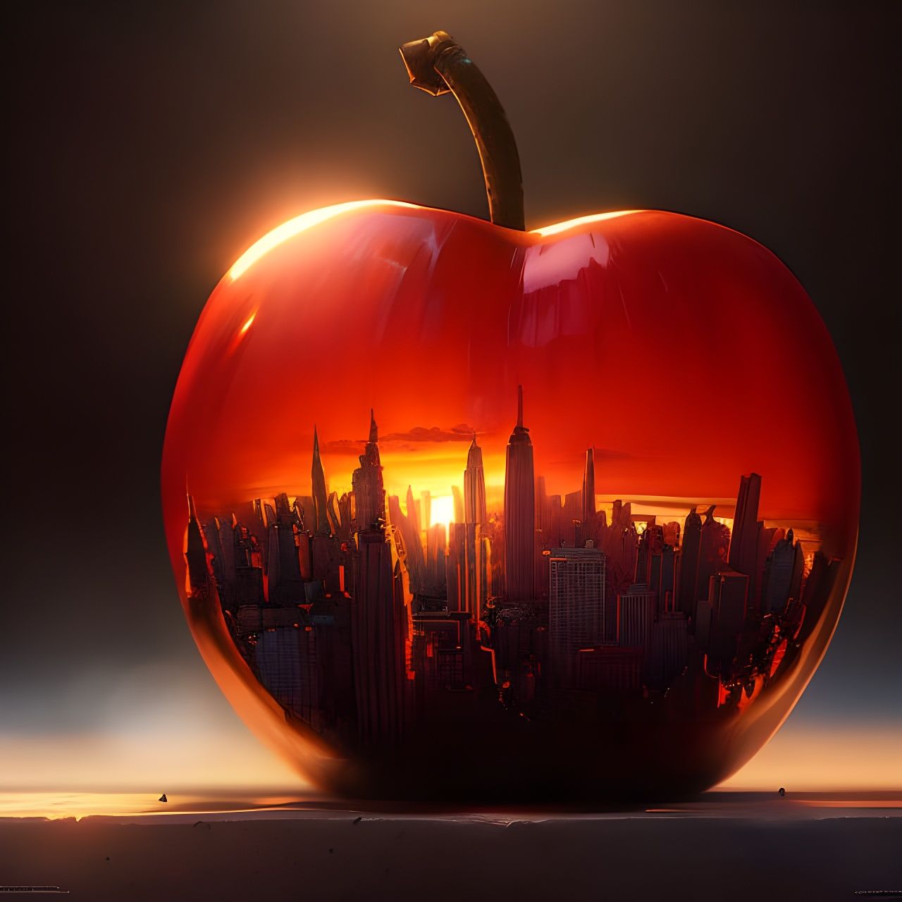 New York City in Apple, Storybook Realism