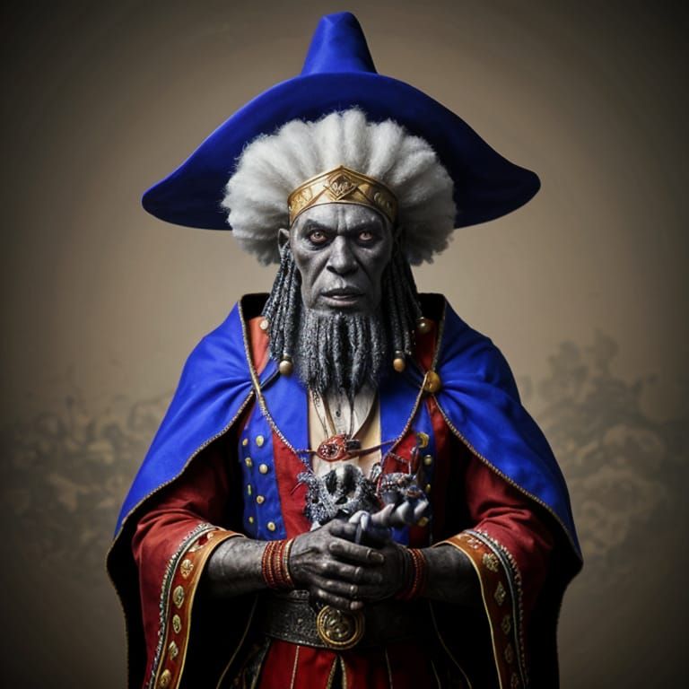 Hyperreal Portrait of Baron Samedi as Voodoo King