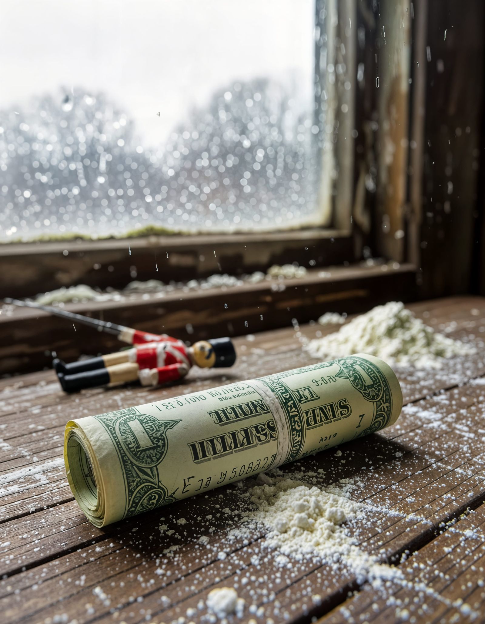 Melancholic Scene with Fallen Toy Soldier