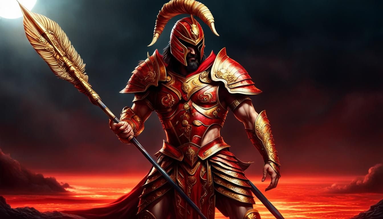 God Ares: Warrior of the Sun in Fantasy Scene