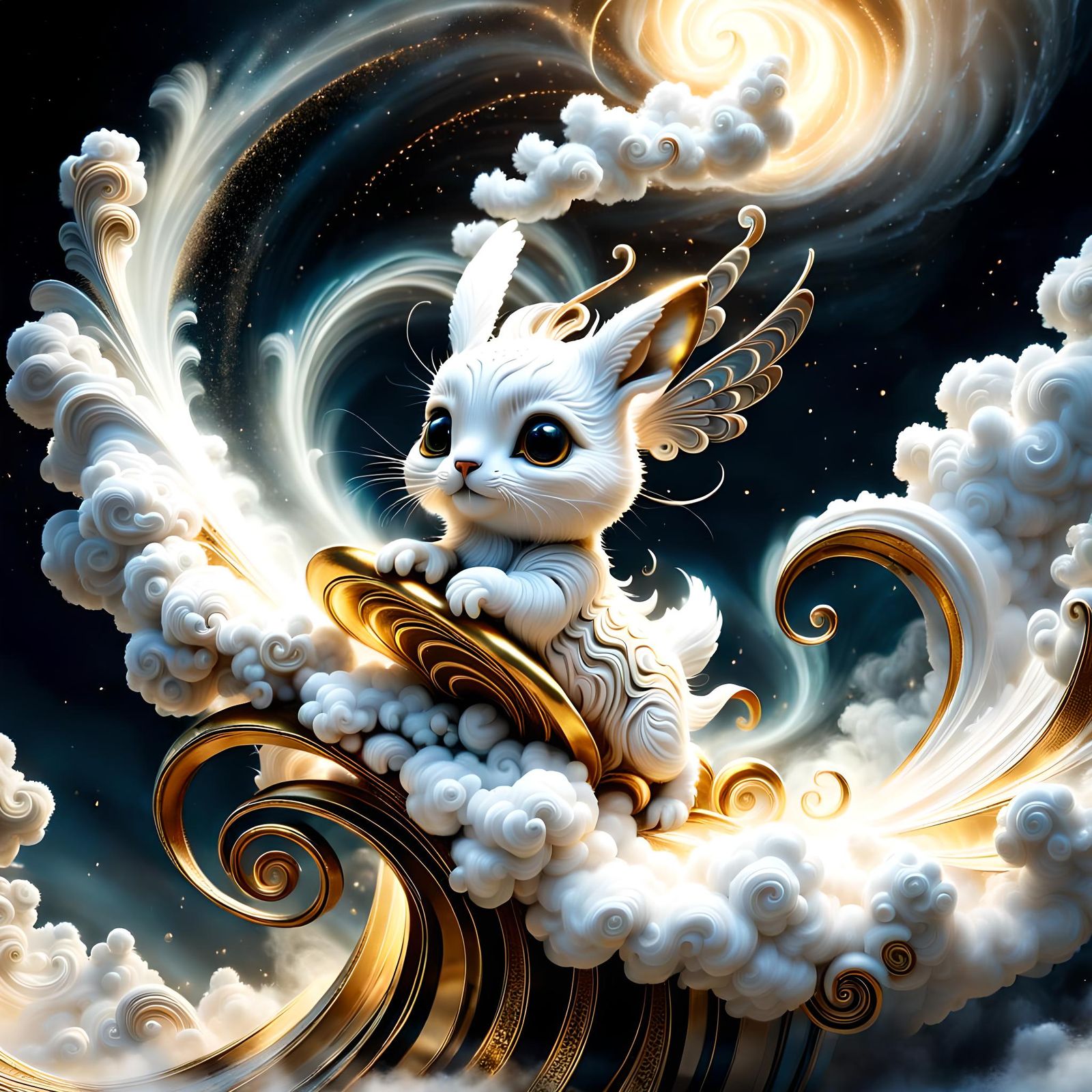 Swirling Cloud Tornado of Cute Creatures
