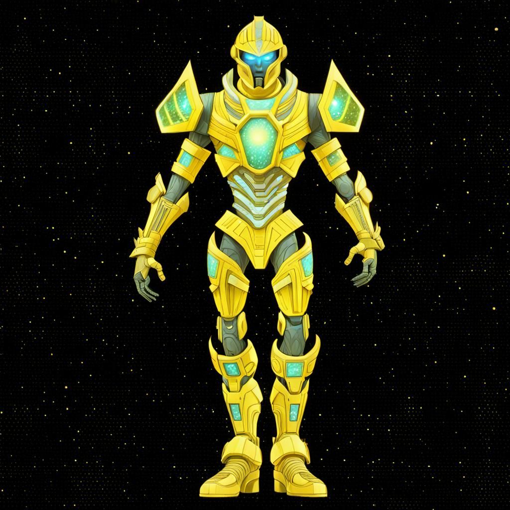 Cosmic Astral Deity Warrior in Astral Art Style