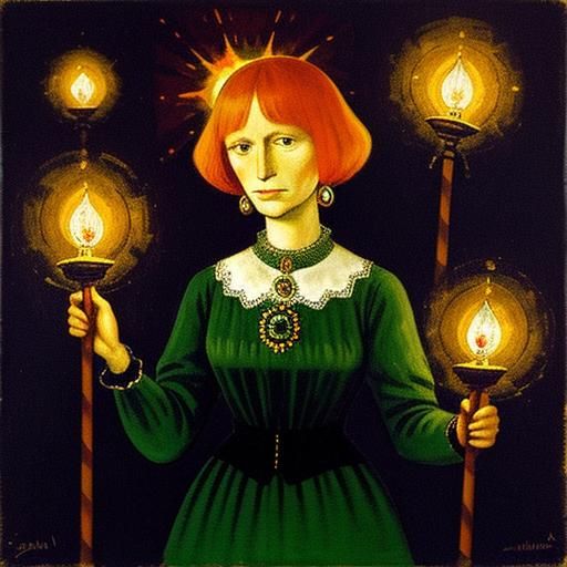 Radiant Portrait Inspired by Nolde and Messina