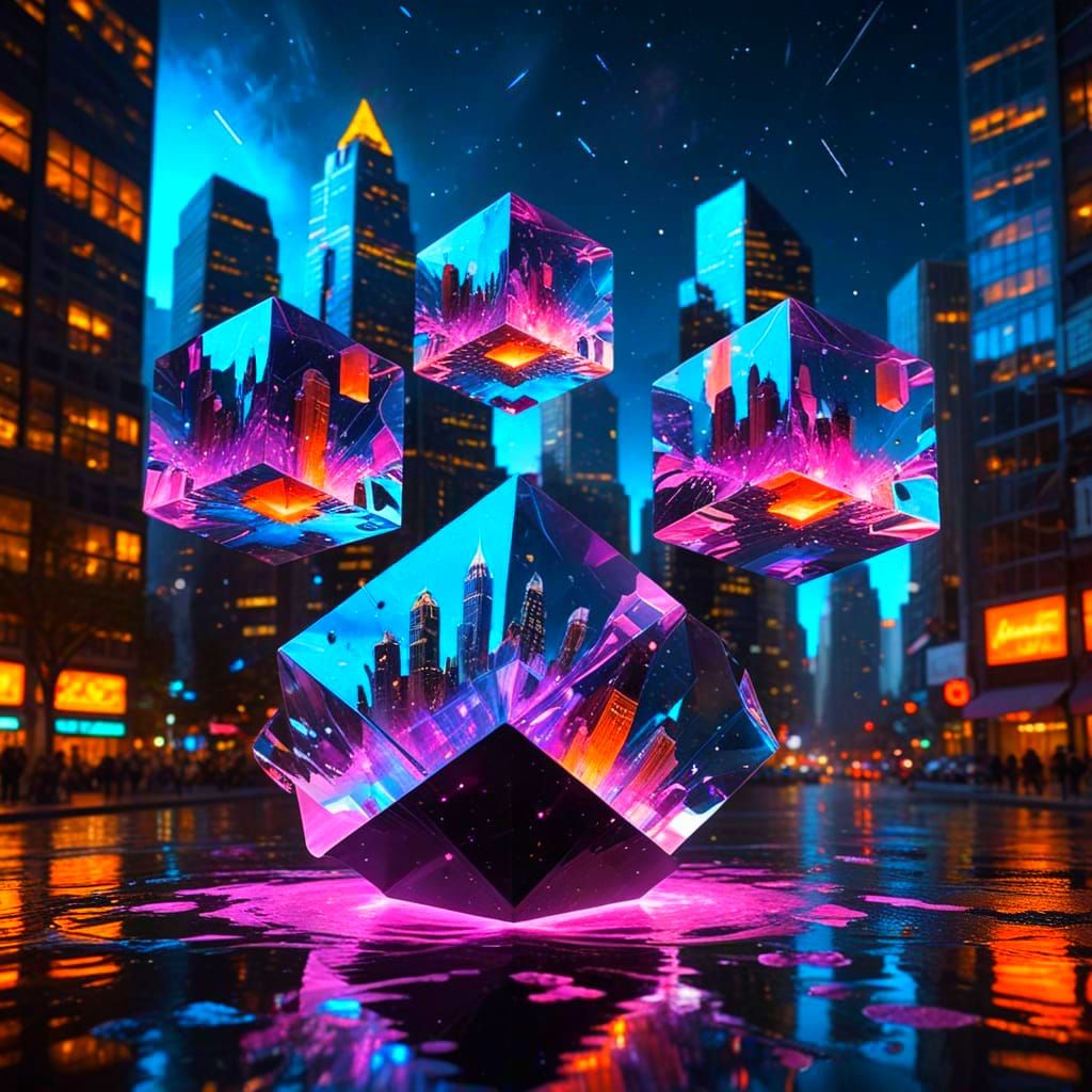 Dazzling Vortex of Shattered Cubes