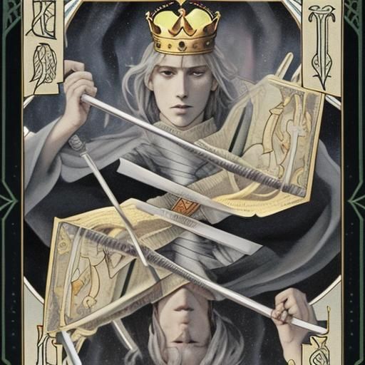 King of Swords Tarot Card Illustration
