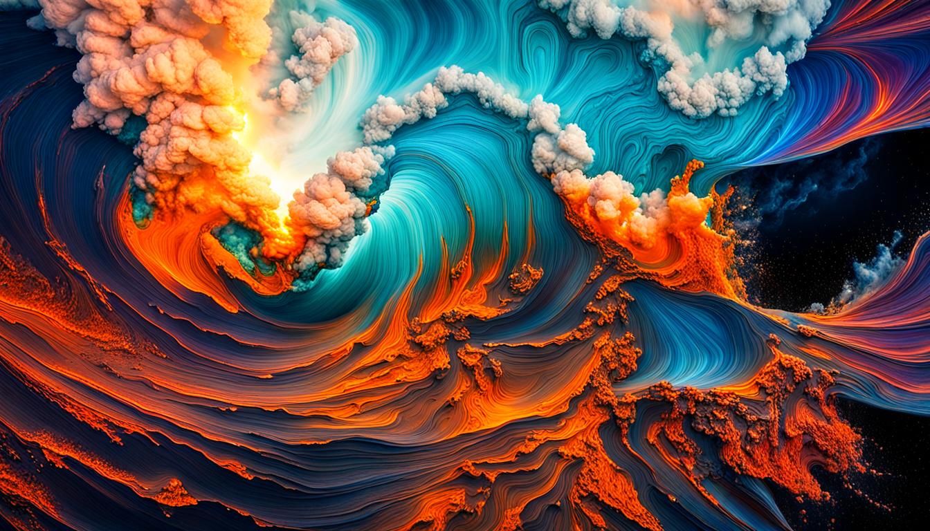 NASA False Color Satellite Landscape Photography