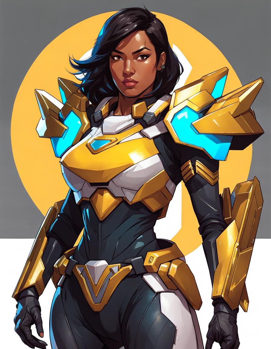 Pharah Overwatch as Power Ranger Concept Art