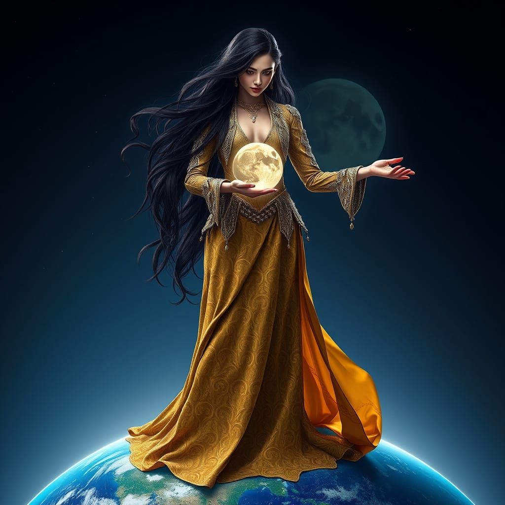 Diamond Goddess in Splendid Baroque Attire