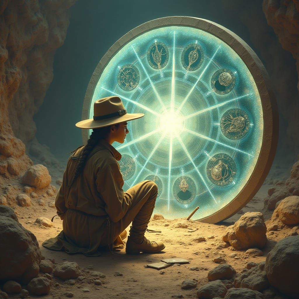 Temporal Archaeology Unveiled in a Mysterious Circular Panel