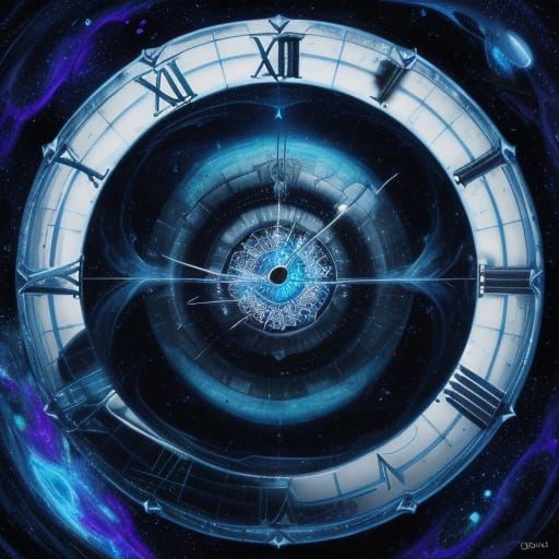 Surreal Doctor Who in Cosmic Void, Dali Inspired