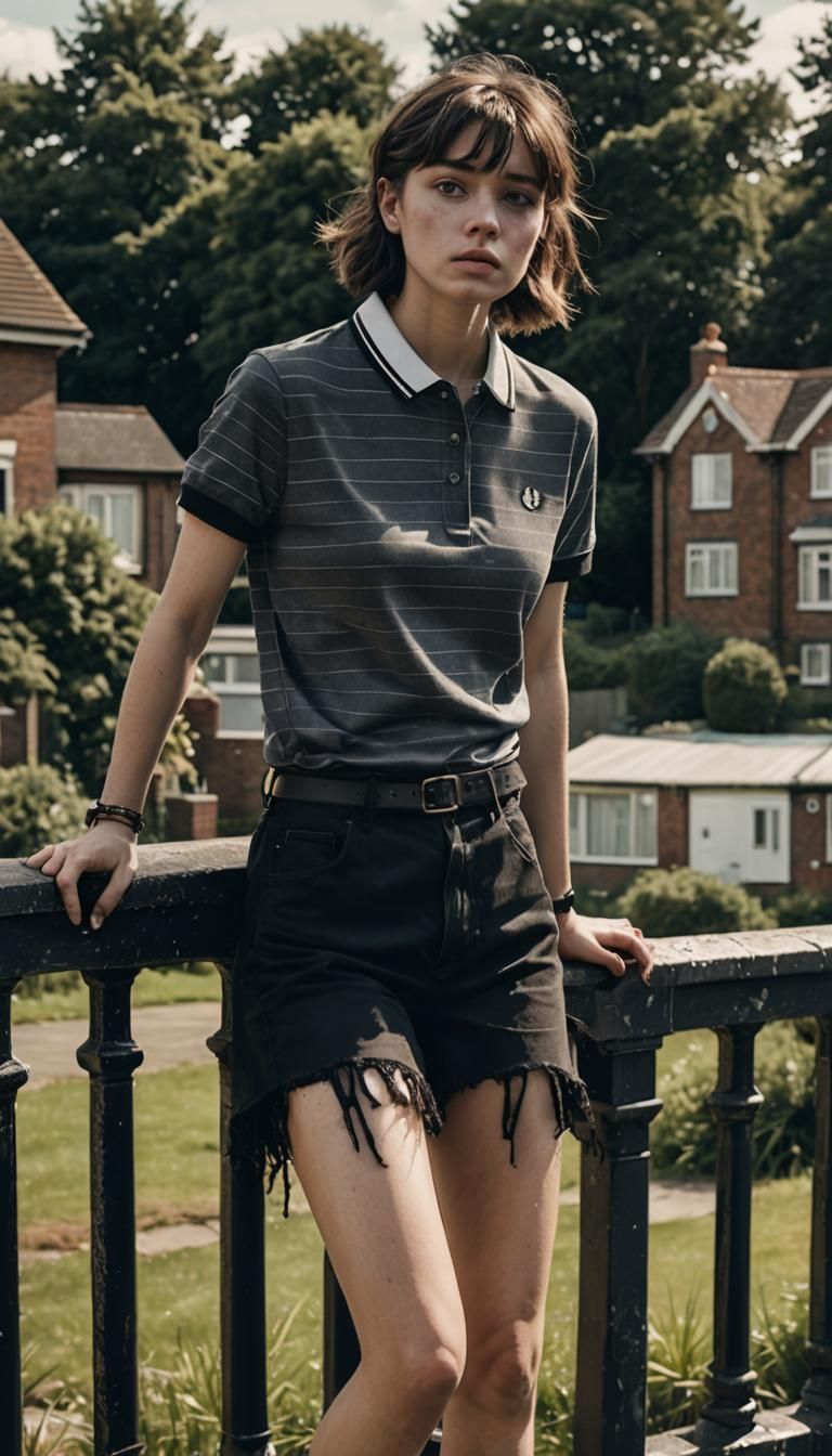 Moody brunette actress