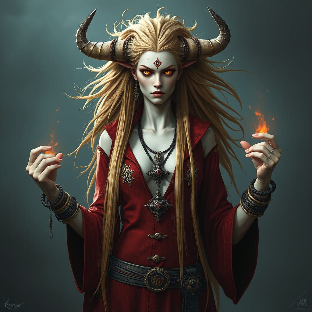 Mature Goddess of Revenge Emerges from Shadows