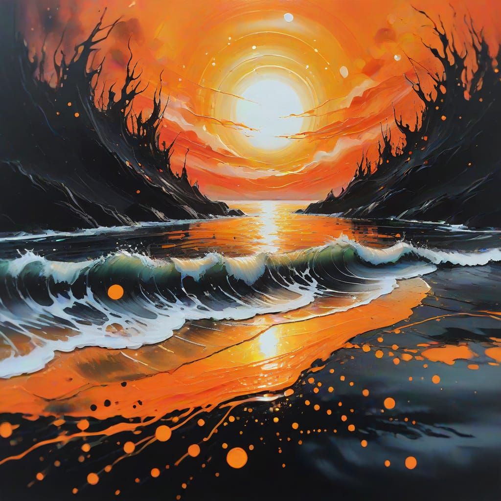 Surreal Seascape Radiates Ethereal Beauty in a Dreamlike Acr...