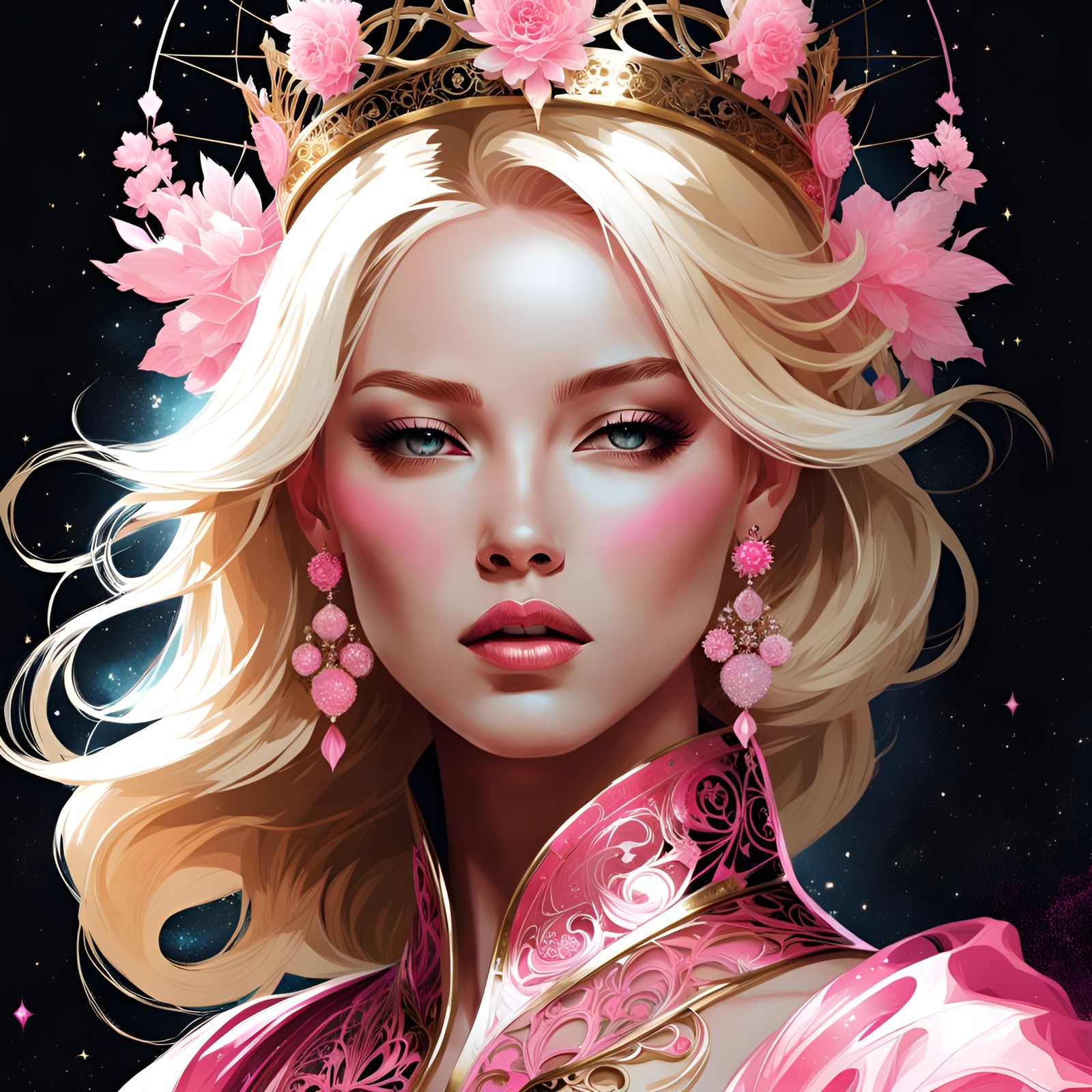 Gorgeous Princess Aurora Portrait in Digital Painting Style
