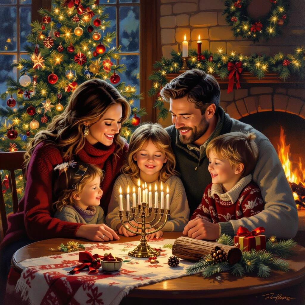 Intertwined Holiday Traditions: Family Celebrates Christmas ...