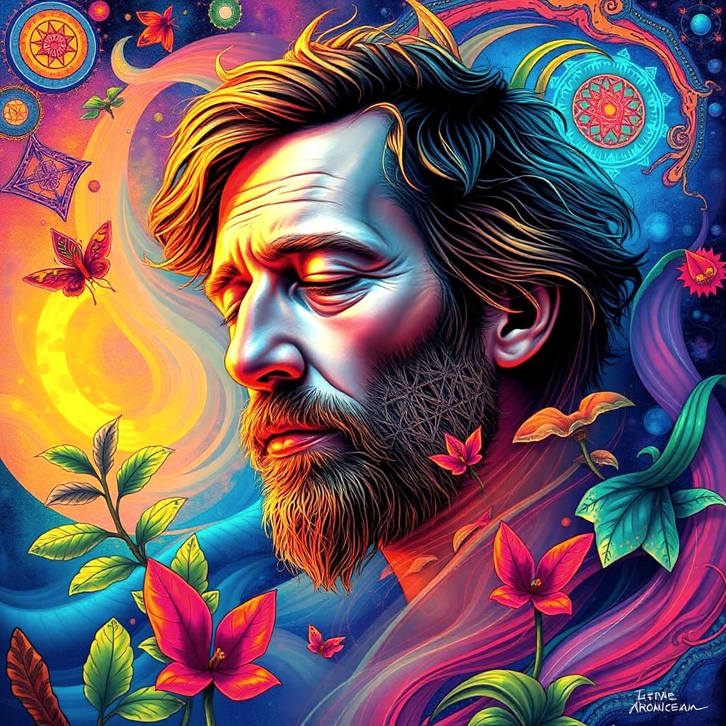 Psychedelic Montage Inspired by Visionary Art