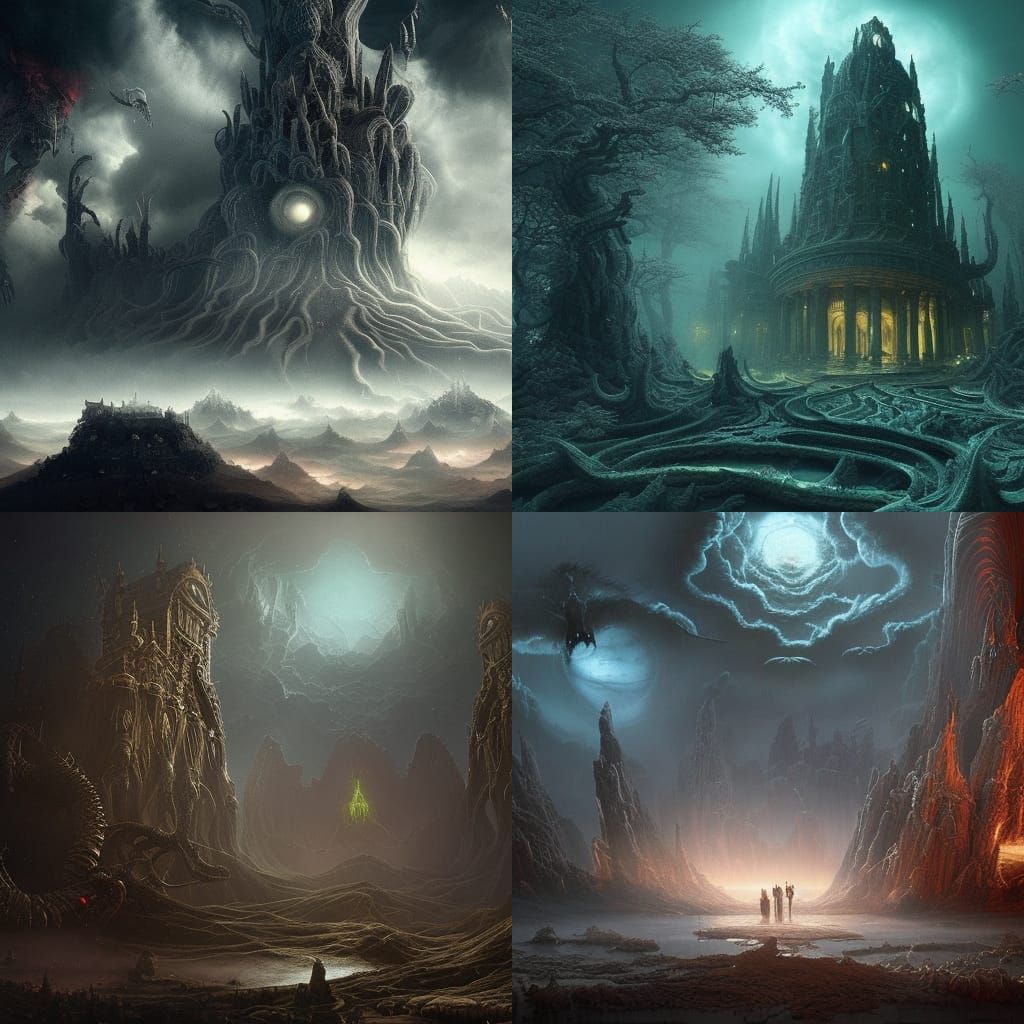 Dramatic Cosmic Horror Digital Matte Painting