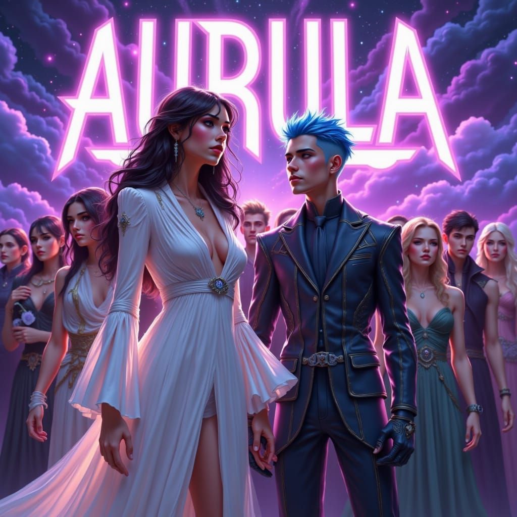 Aurora of Resistance in Cyberpunk Aesthetic