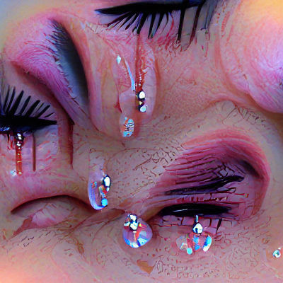 Evocative Image of a Crying Face