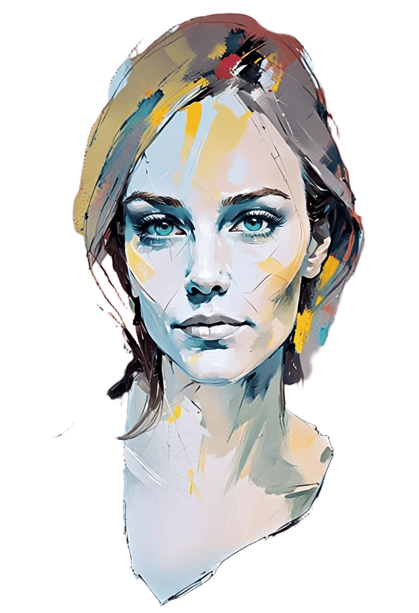 Pop-Expressionism Oil Painting with Impasto Acrylic Textures