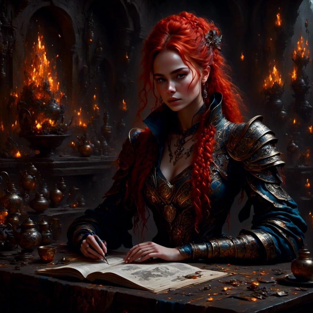 Fiery Tattoo Ignites in Epic Digital Painting