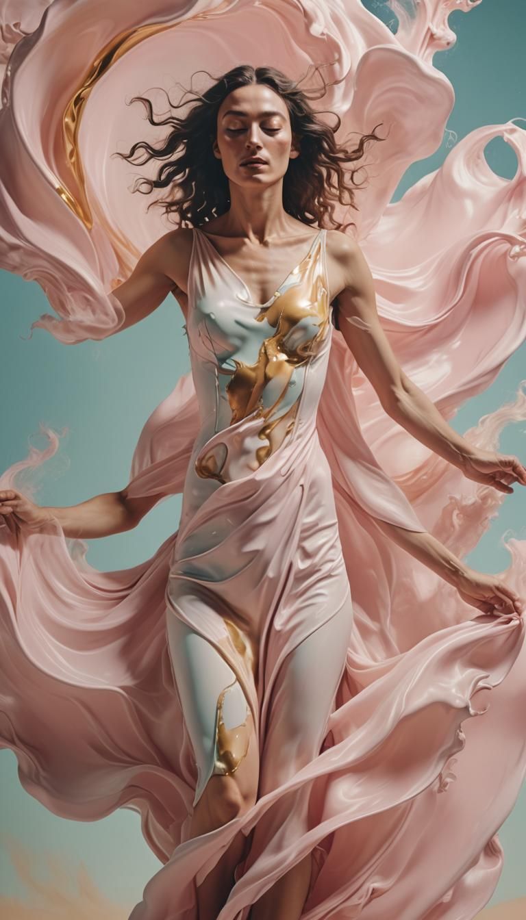 Surreal Transformation: Gender Fluidity in Dreamlike Pastel