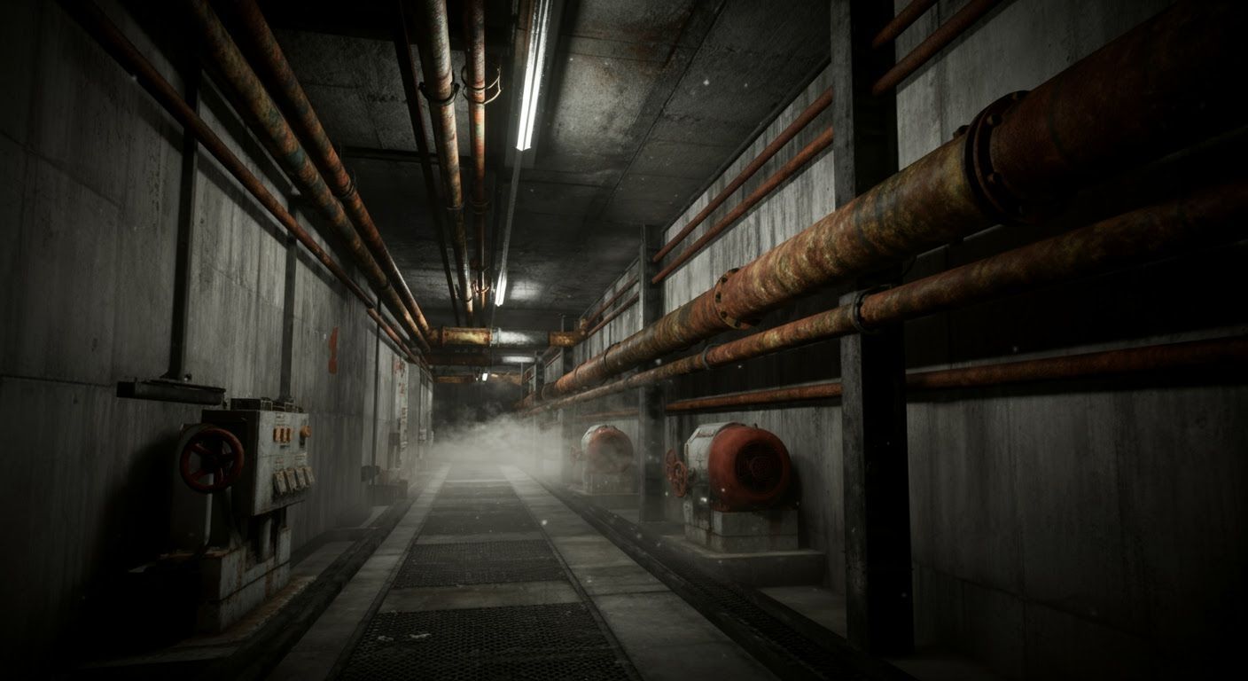 Eerie Backrooms Level 2 Maintenance Shaft