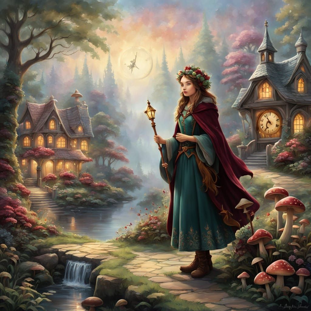 Bohemian Whimsy, Gnome Princess in Enchanted Forest