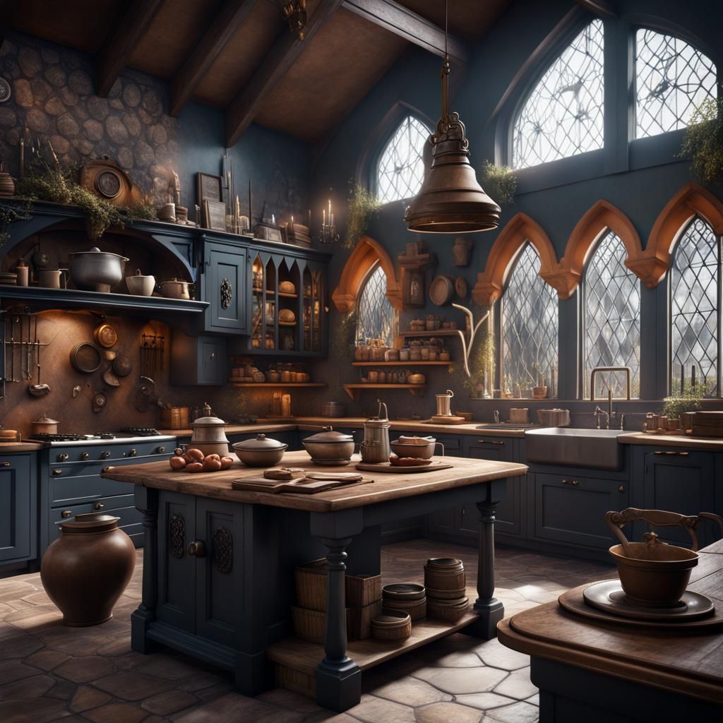 Fantastical Harry Potter Kitchen Concept Art