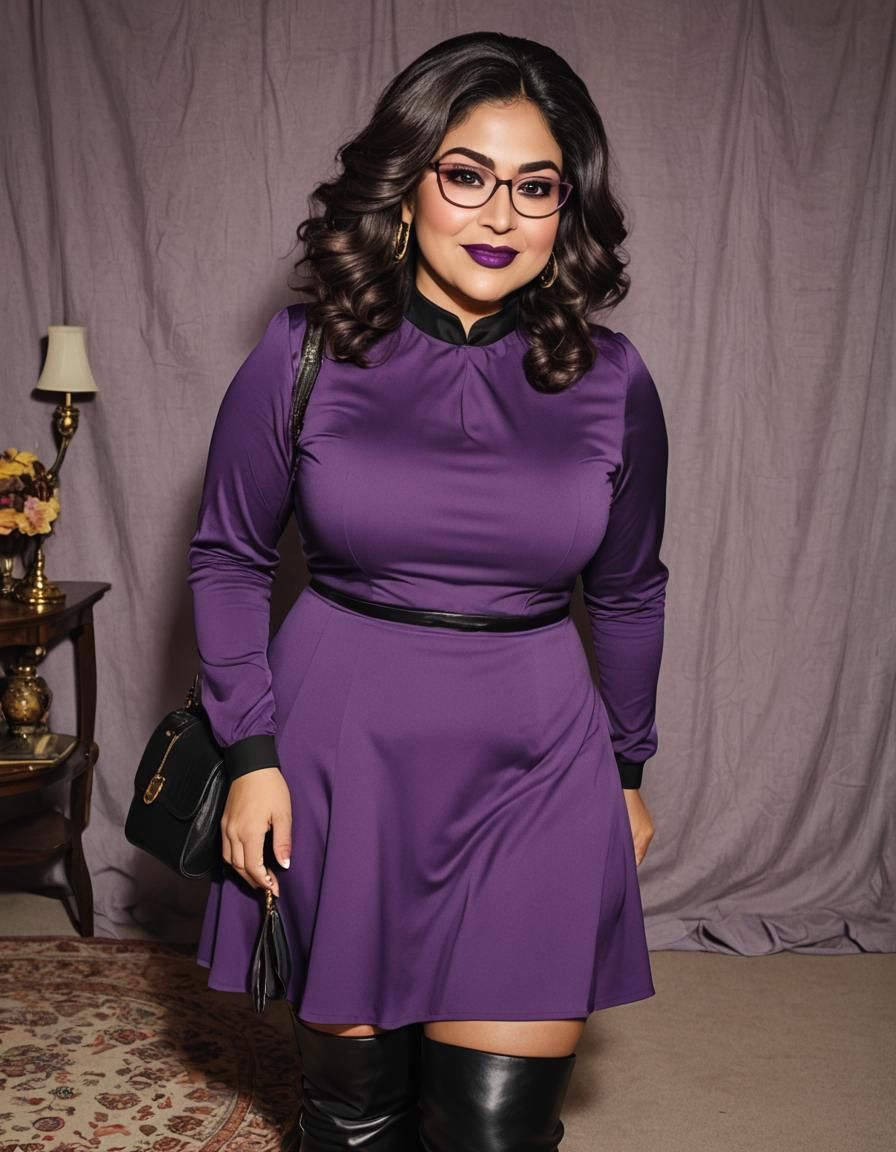 Psychedelic Portrait of Middle Eastern Woman in Pop Art Styl...