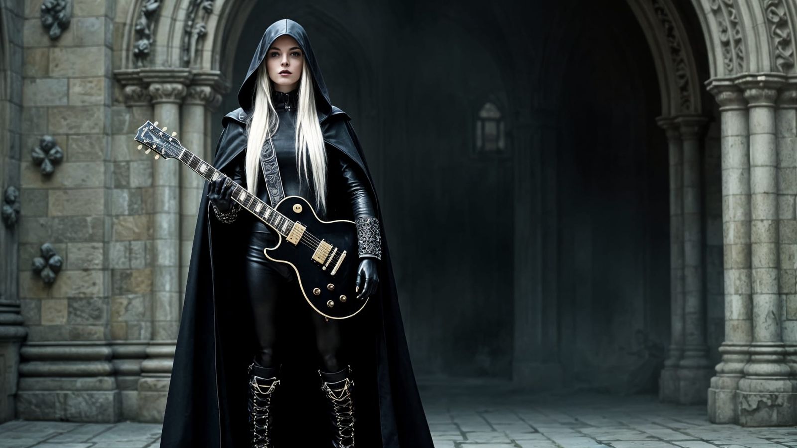 Gothic Rockstar in Shadows