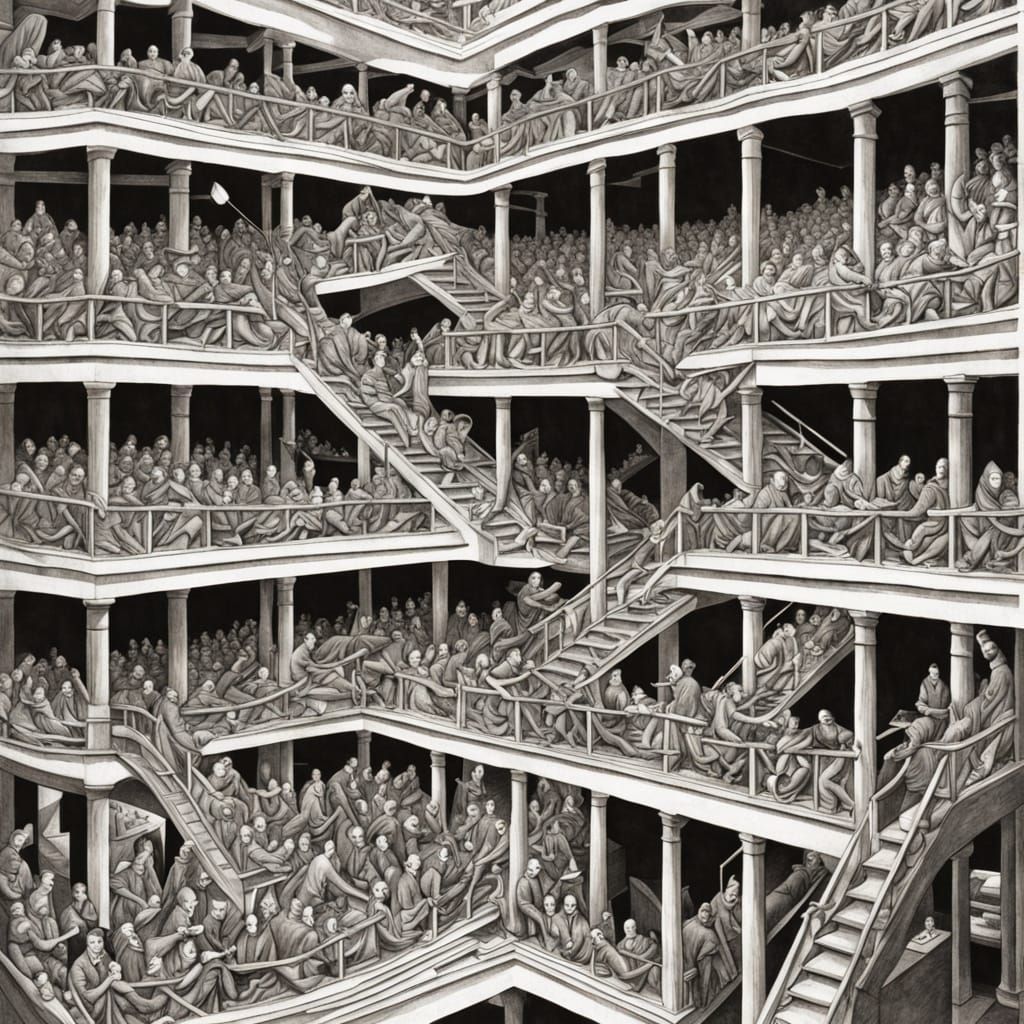 Escher's Ascending and Descending as Ivy League College