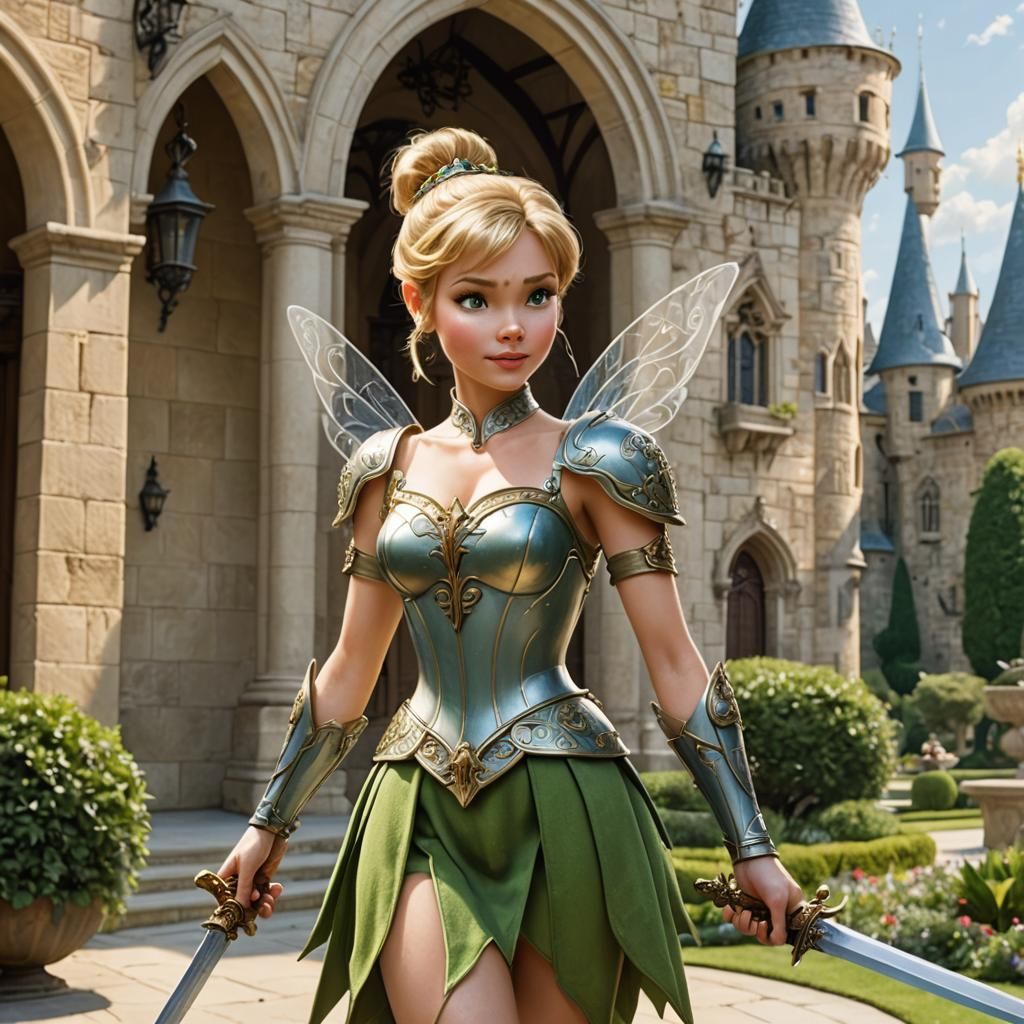 Armored Tinkerbell Training in Palace Courtyard