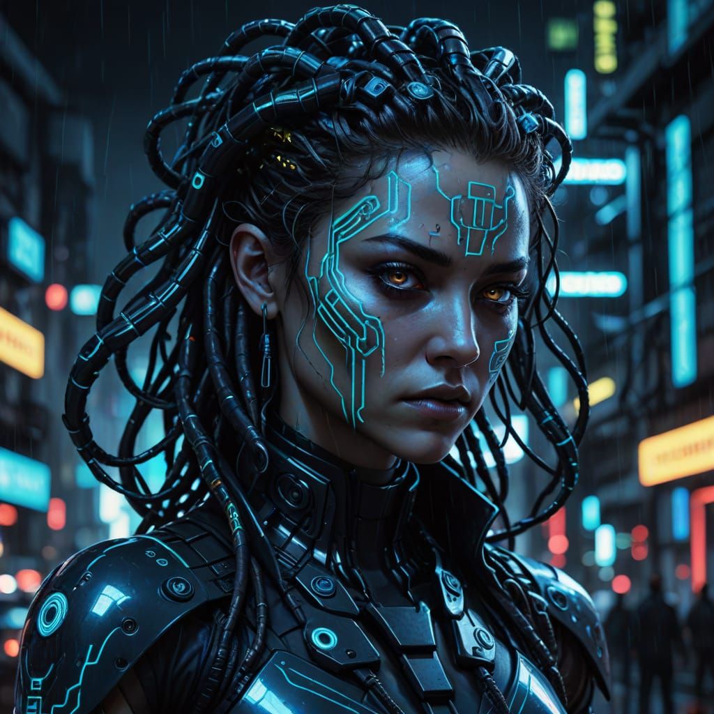 Cyberpunk Medusa