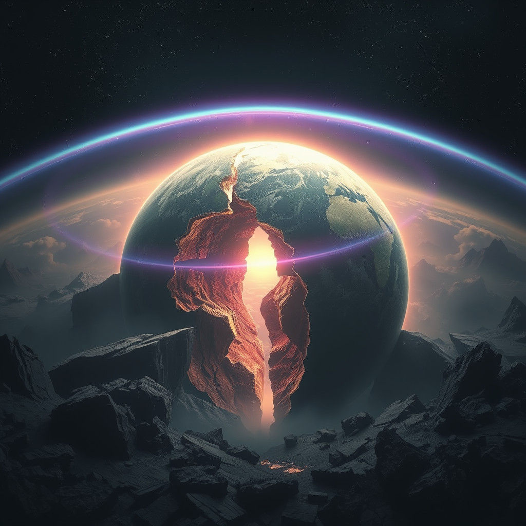 Shattered Earth's Final Moments: An Apocalyptic Vision