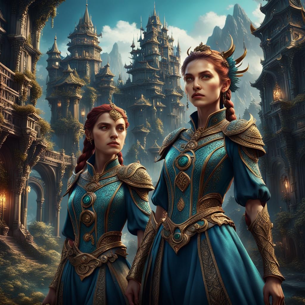 Fantastical Women in Detailed Matte Painting