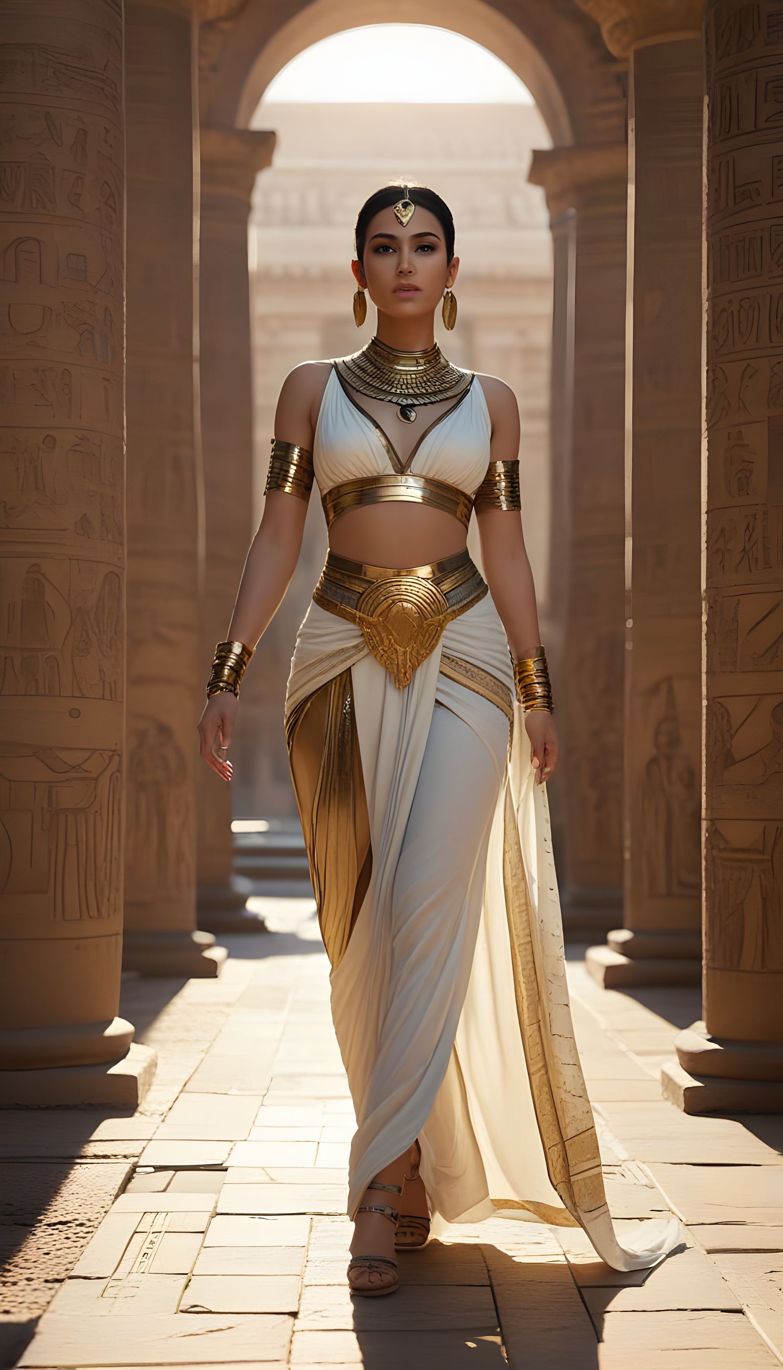 Cleopatra as Sensual Futuristic Egyptian Queen