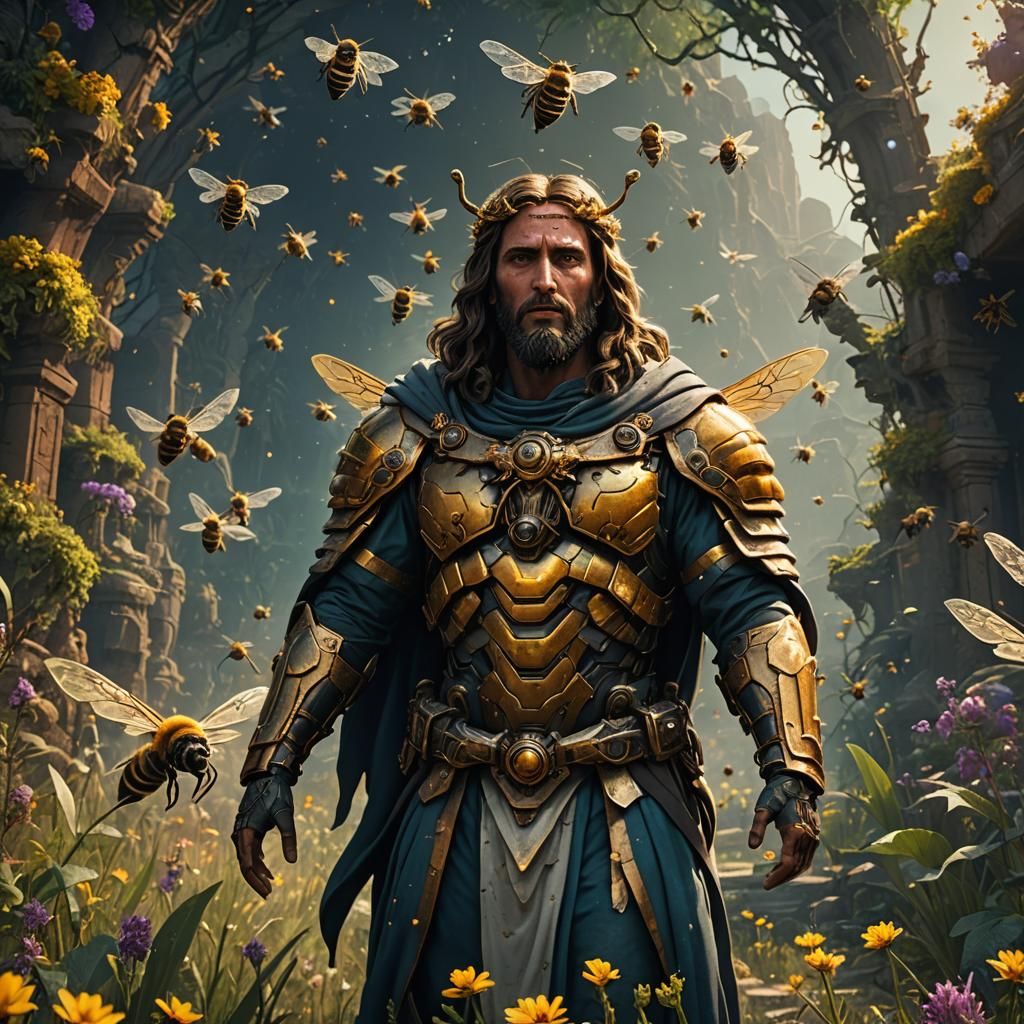 Bee Jesus: Detailed Matte Painting