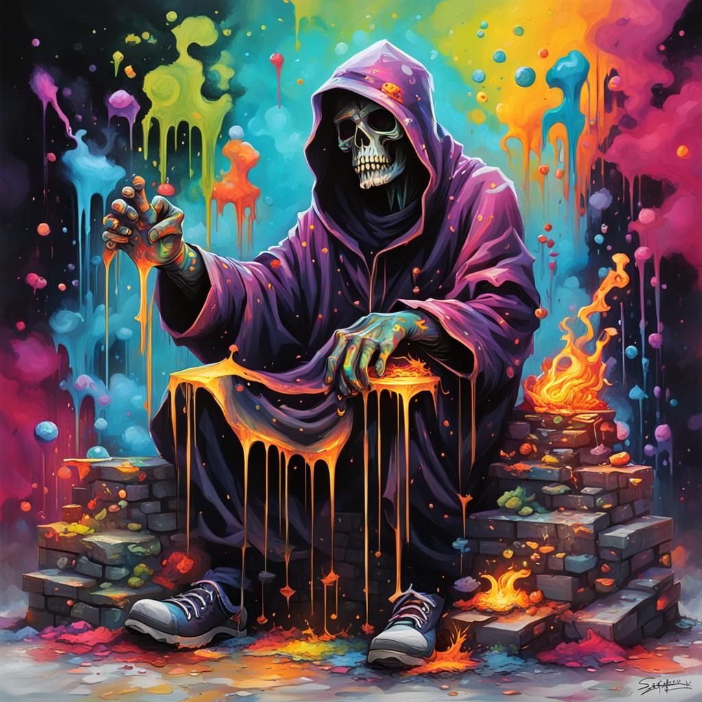 Sorcerer of Death's Construction in Graffiti Art