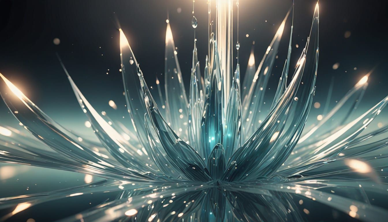Abstract Physics Visualization with Ethereal Light Fountain