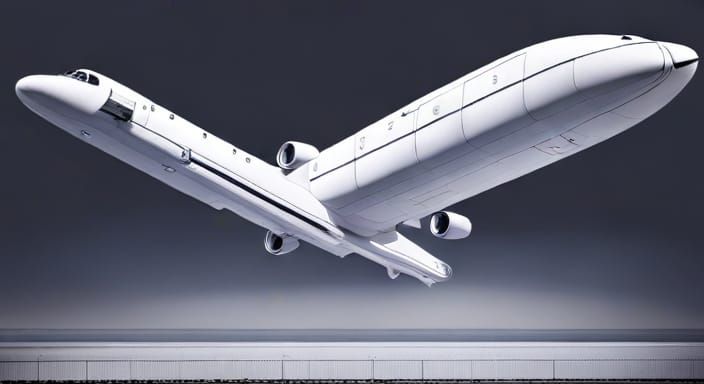 Hyperrealistic Blueprint of a Jumbo Jet