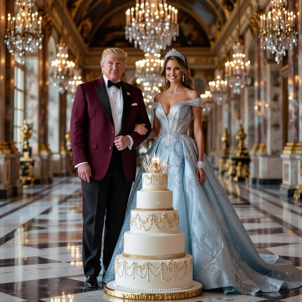 Donald and Melania Celebrate Anniversary in Versailles, Hype...