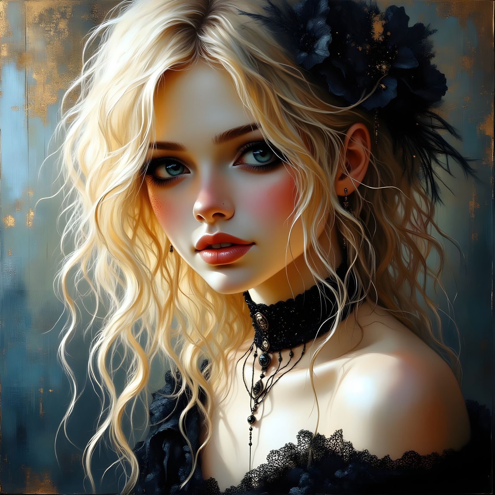 Norse Goddess Vár in Romantic Goth Portrait