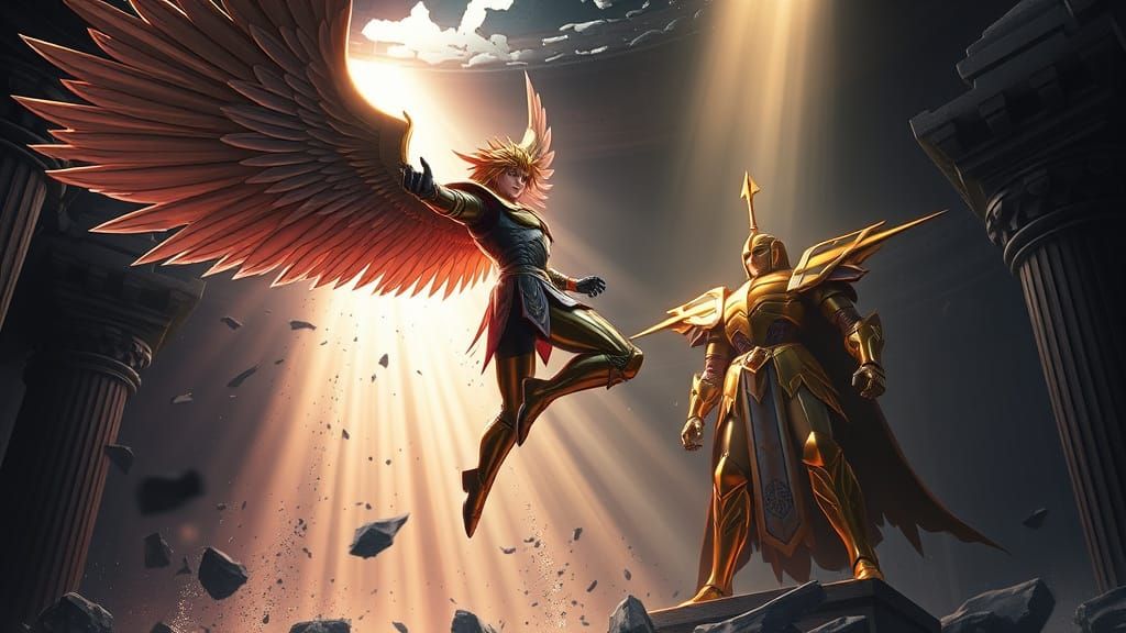 Majestic Knights of the Zodiac in Epic Battle