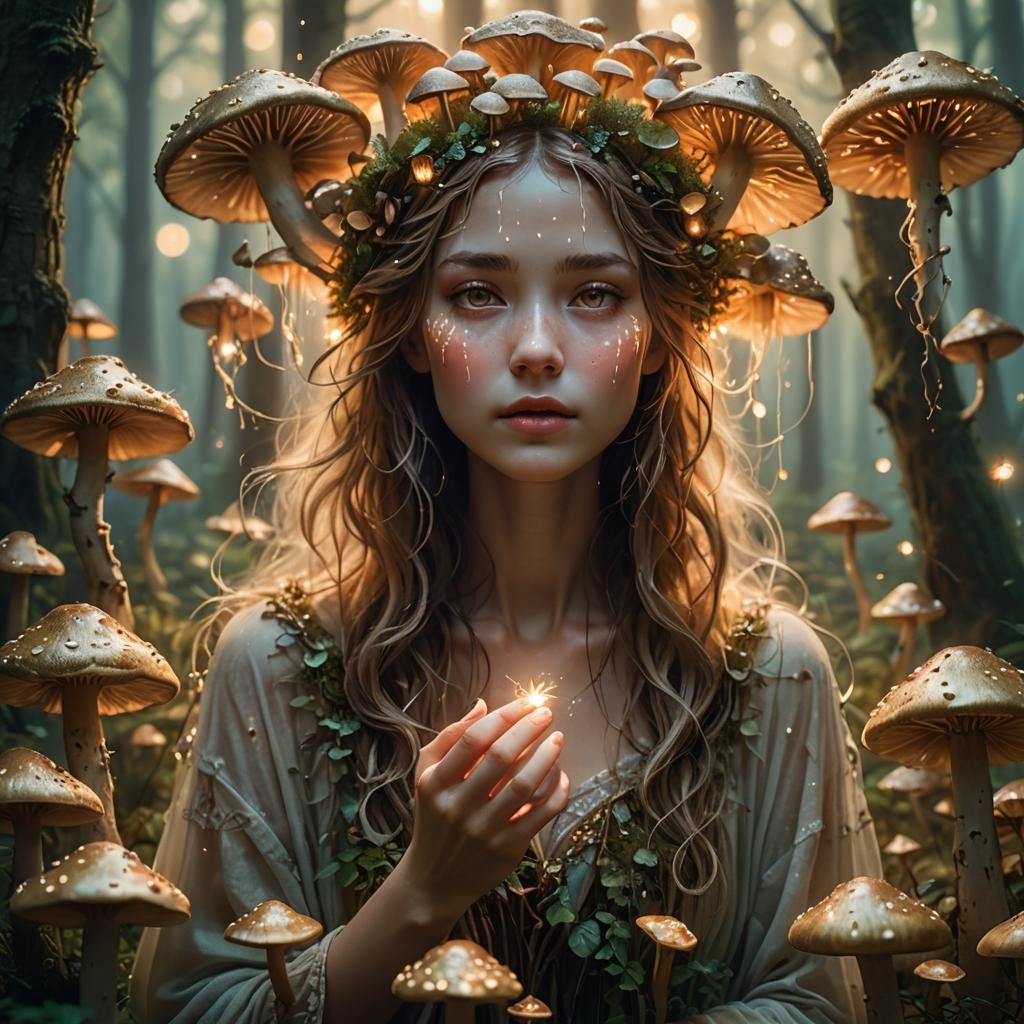 Ethereal Forest Spirit in a Magical Environment