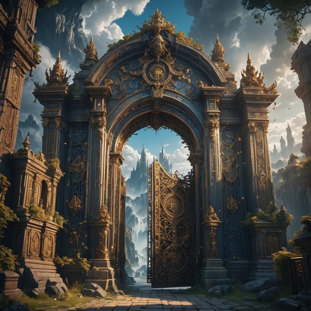 Fantastical Gates of Heaven Concept Art